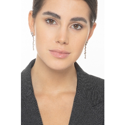 18k white gold drop earrings with diamonds 