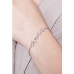 Bracelet with name EMMA in white gold and diamonds 2