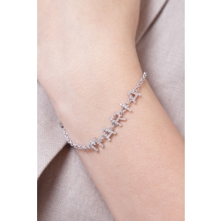 Bracelet with name MARIA in white gold and diamonds 2