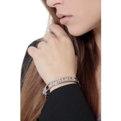 Bracelet with letters FOREVER in white gold and diamonds 2
