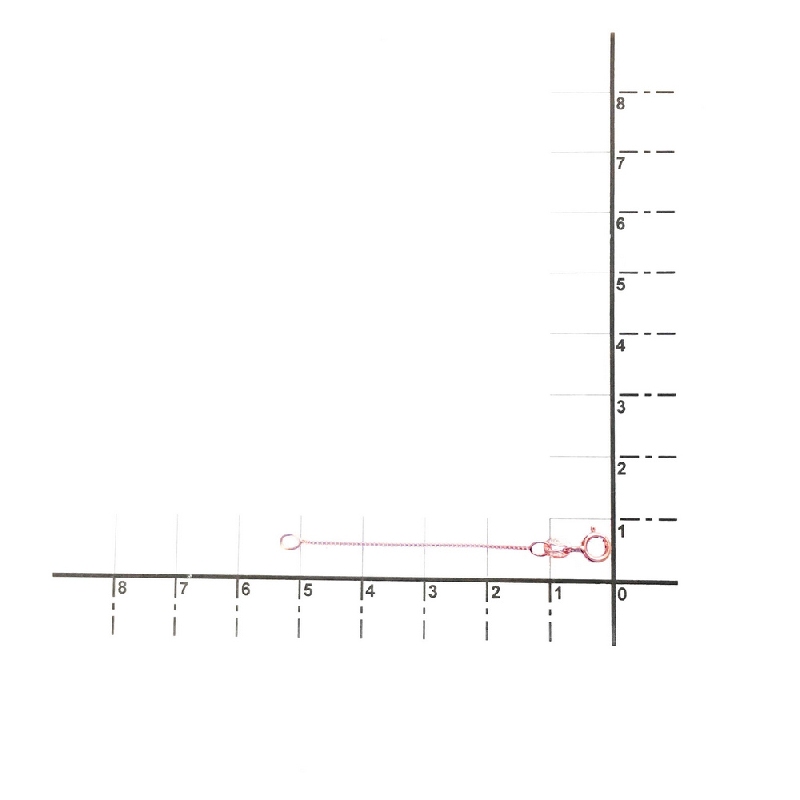 18k rose gold extension, 5 cm