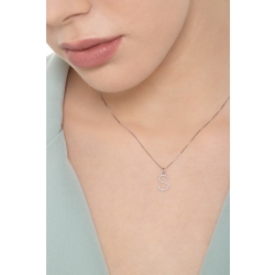 Necklace with initials S in diamonds 2