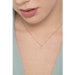 Initial T necklace in white gold and diamonds 2