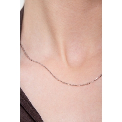 18k white gold thin rolò links chain 2