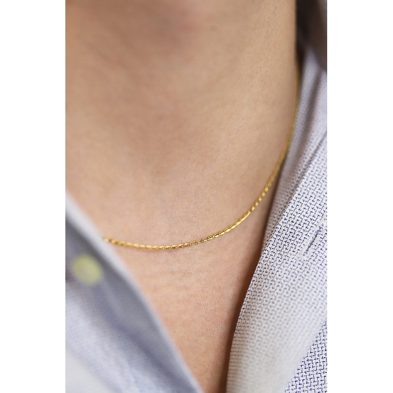 Rolò chain in 18k yellow gold