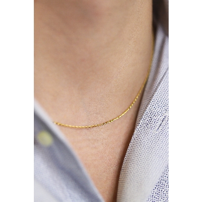 Rolò chain in 18k yellow gold