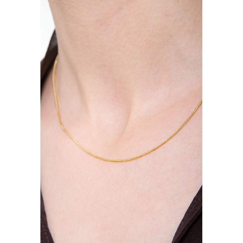 18k yellow gold franco link chain, 45 cm