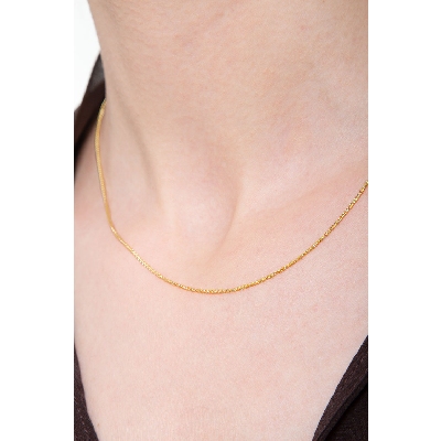 18k yellow gold franco link chain, 45 cm
