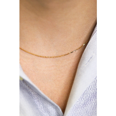 Venetian links necklace in 18k yellow gold, 50 cm