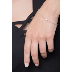 18k white gold bracelet with diamonds 0,15 ct 2