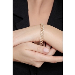 Groumette bracelet in 18k yellow gold with diamonds 2
