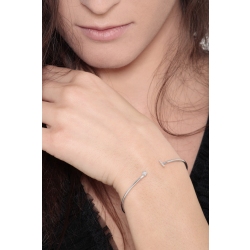 Diamond I initials bangle white gold 750 2