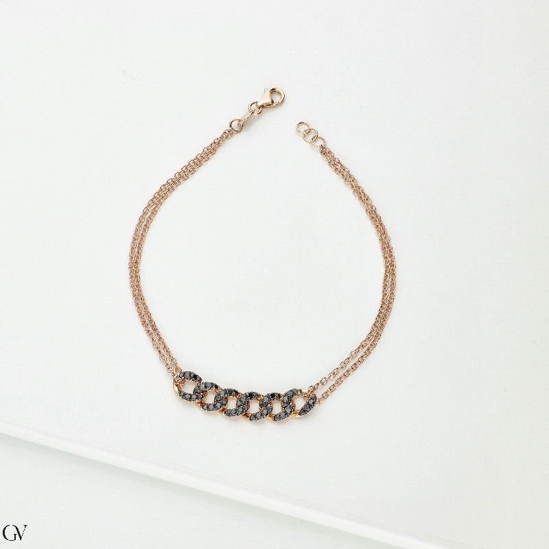 750 rose gold iced out with black diamonds 750 rose gold iced out with black diamonds