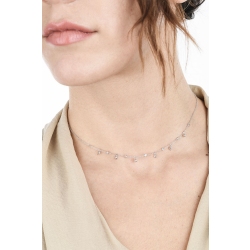 White gold 18k chain with diamond charms  2