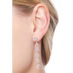 White gold and diamonds letter earring AMORE 2