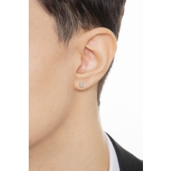 Diamonds studs in white gold 18k 2