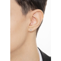 6 prong diamond single earring in 18kt white gold  2