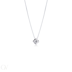 Four Prong setting diamond solitaire pendant  2