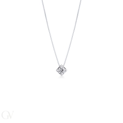 Prong setting diamond solitaire pendant  2