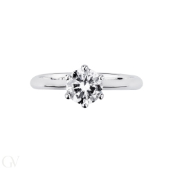 Six prongs solitaire ring setting 