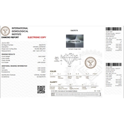 IGI Certified Diamond CT 0.40 G SI1 2