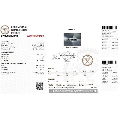IGI Certified Diamond CT 0.40 G SI1
