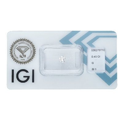 IGI Certified Diamond CT 0.40 G SI1