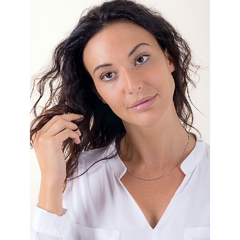 Thin chain 18k white gold, 45 cm