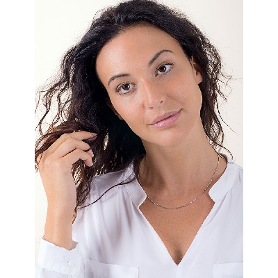 Thin chain 18k white gold, 45 cm