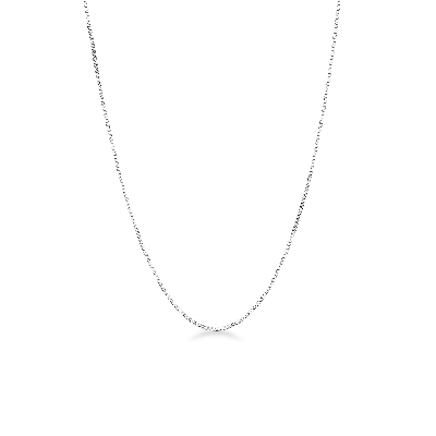 18k white gold venetian chain, 40 cm