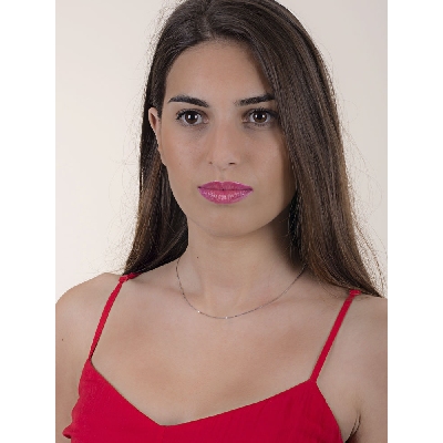 18k white gold venetian link chain, 40 cm