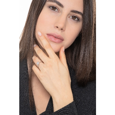 Solitaire 0,90 ct diamond ring, Valentino Model