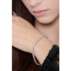 Wire style tennis bracelet white gold 18k with diamonds 2