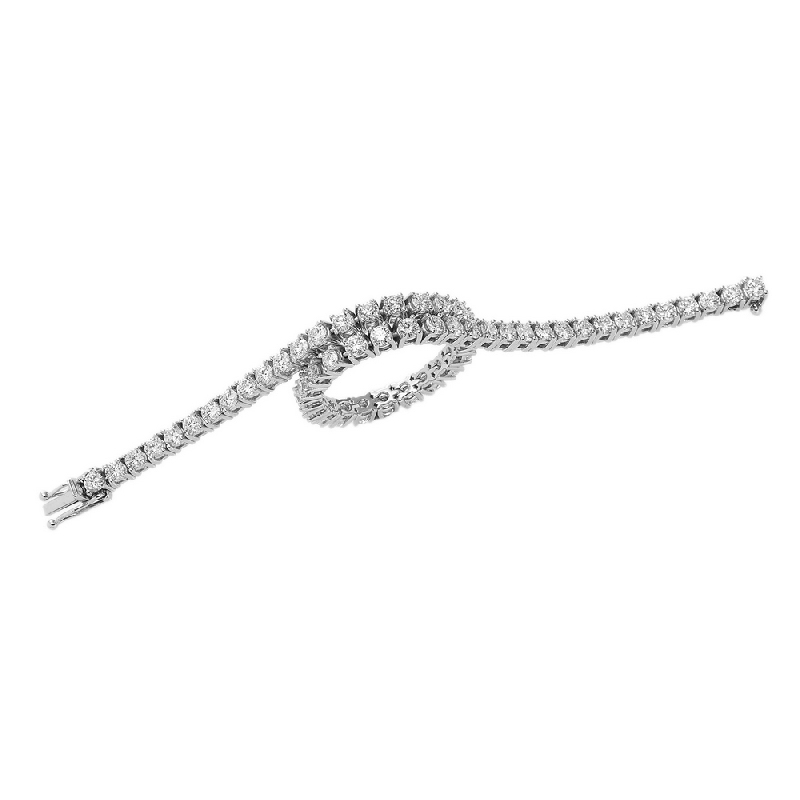 Tennis Bracelet 18k White Gold with Diamond  Tennis Bracelet 18k White Gold with Diamond