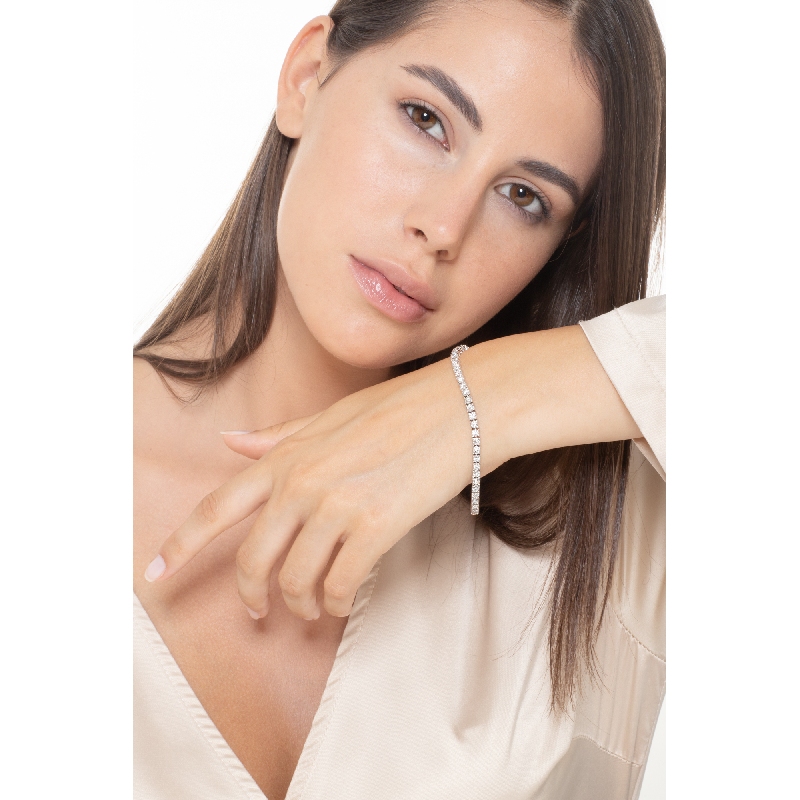Tennis Bracelet 18k White Gold with Diamond  Tennis Bracelet 18k White Gold with Diamond