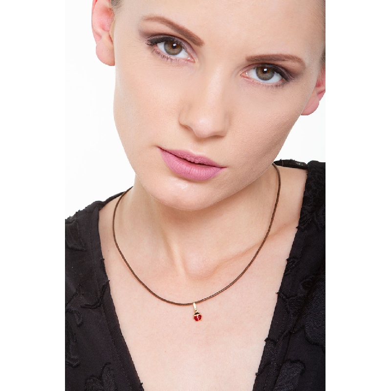 Small enemaled ladybug, 18k yellow gold