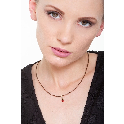 Small enemaled ladybug, 18k yellow gold