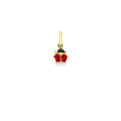Small enemaled ladybug, 18k yellow gold