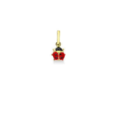 Small enemaled ladybug, 18k yellow gold