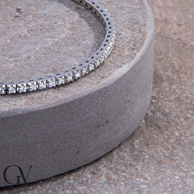 18k white gold diamonds Tennis bracelet