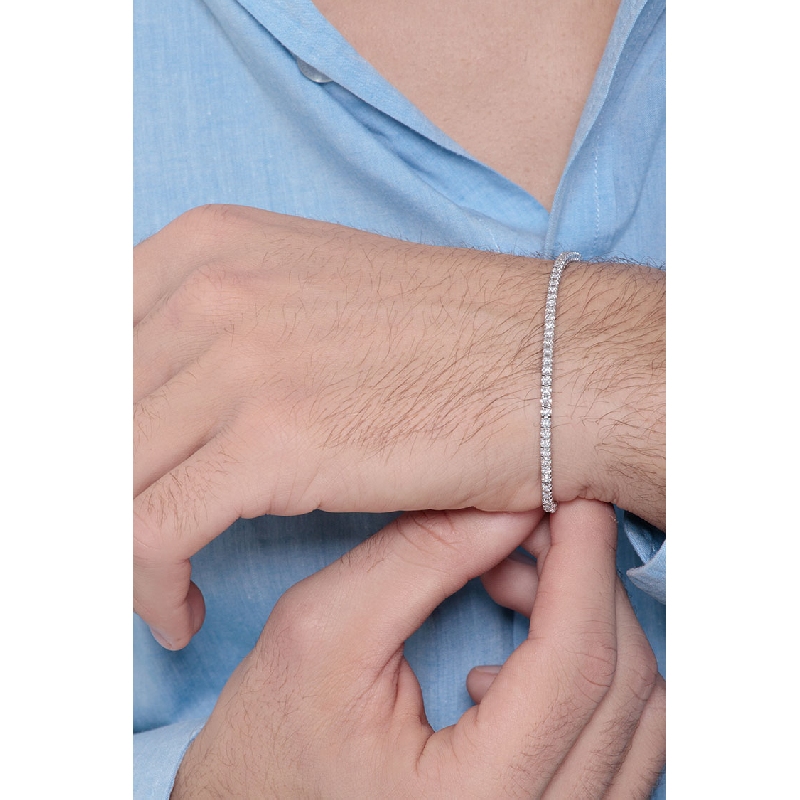 18k white gold diamonds Tennis bracelet