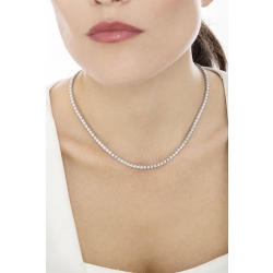 18k White gold Diamond tennis necklace 2