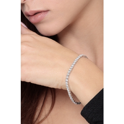 diamonds 18k white gold tennis bracelet