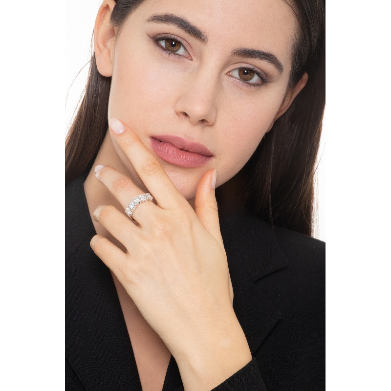 5 diamonds half eternity ring in white gold 1,70 ct 5 diamonds half eternity ring in white gold 1,70 ct