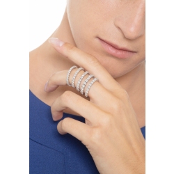 White gold 18k spring ring with diamonds  2