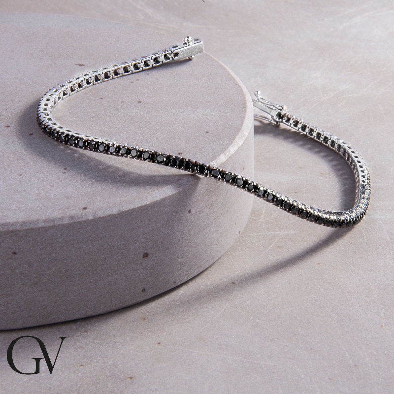 Tennis bracelet with black diamonds Tennis bracelet with black diamonds