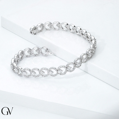 18k white gold diamonds bracelet