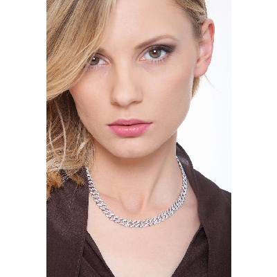 18k white gold cuban chain with diamonds