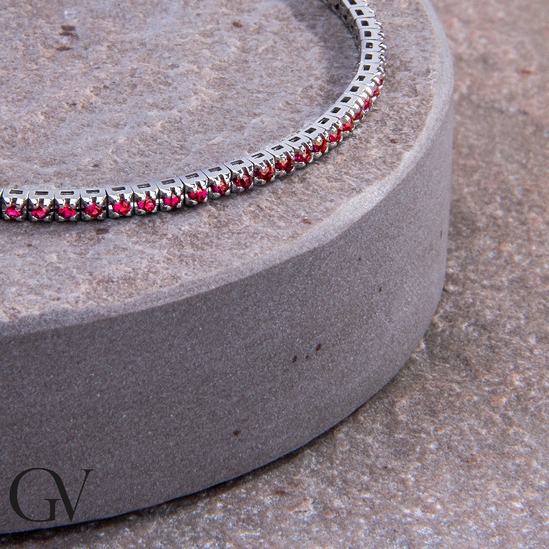 18k white gold Tennis bracelet rubies 18k white gold Tennis bracelet rubies