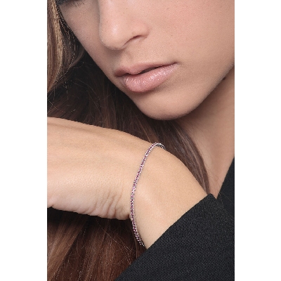 18k white gold Tennis bracelet rubies